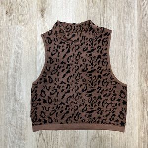 Leopard print going out crop top